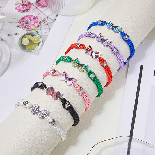 Hand-woven butterfly bracelet