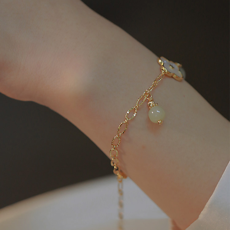 Charm · Good Luck - Emerald Jade stone bracelet