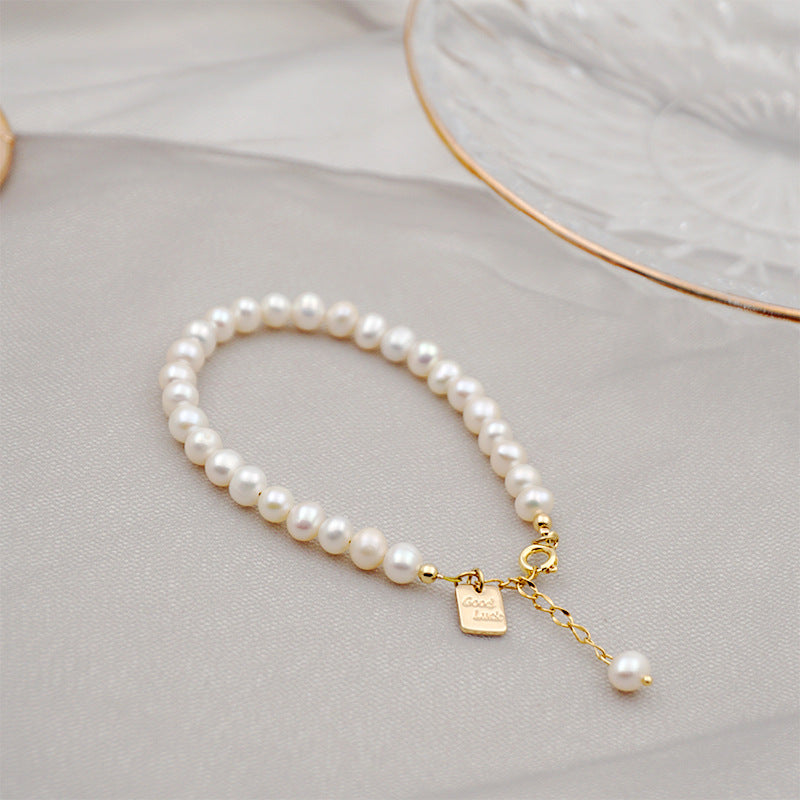 Good Luck Tag · Natural Freshwater Pearl Bracelet