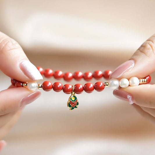 Carp · Pearl & Agate Bracelet