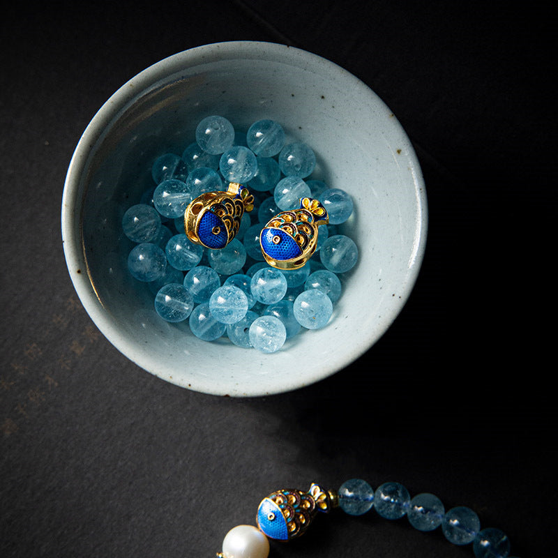Brazilian Aquamarine & Lapis Bracelet