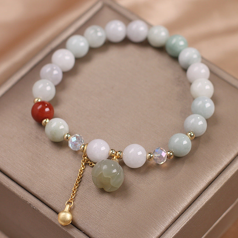 Lotus · Emerald Jade stone Bracelet