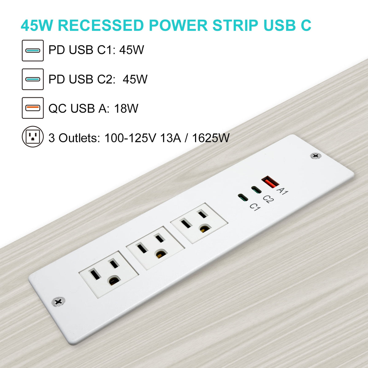 Flush Mount Desk Power Outlets