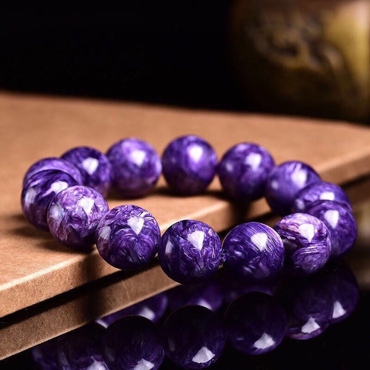 Pulsera de cristal de dragón morado natural