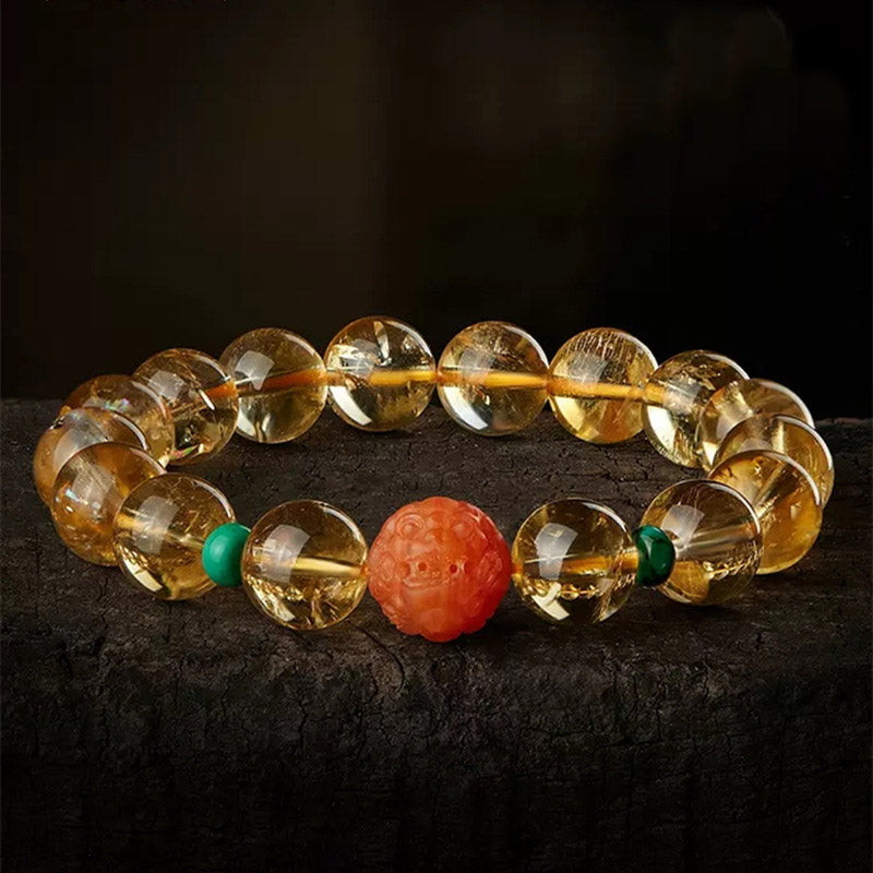Pulsera de cristal natural "Tropas valientes"