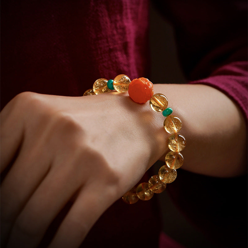 Pulsera de cristal natural "Tropas valientes"