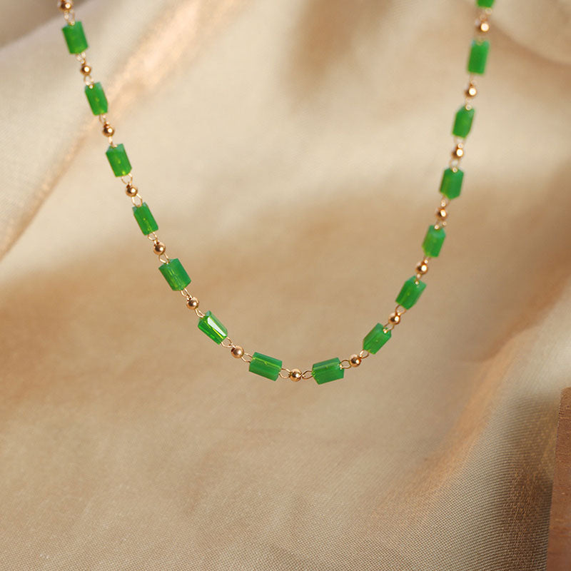 Geometric jewelry natural crystal necklace or bracelet