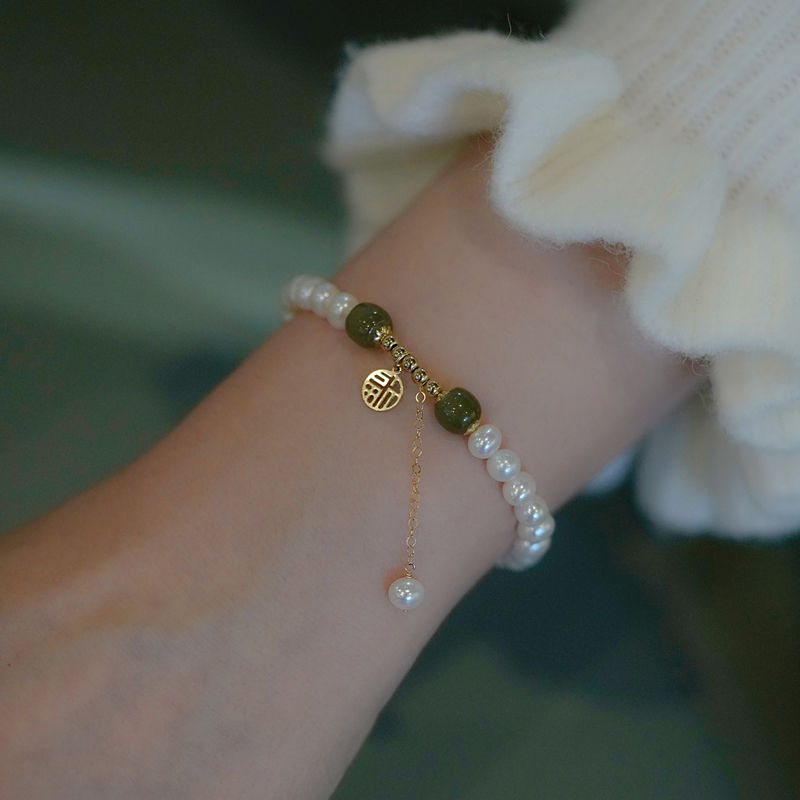 «Chica con suerte» · Pulsera de perlas y cristales