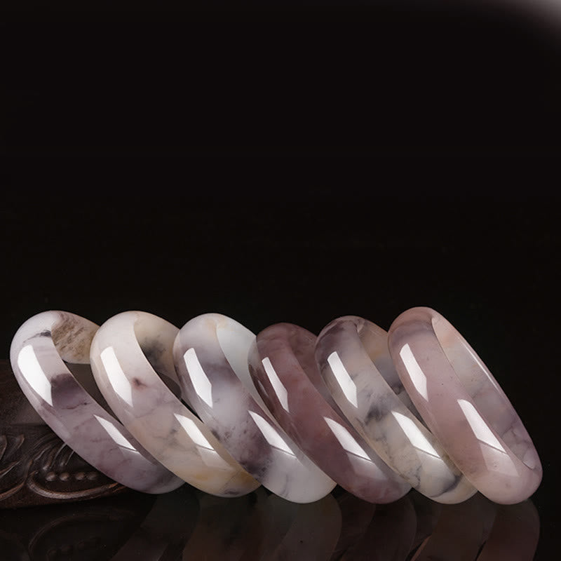 Bodhi Stones Purple Jade Happiness Protection Bracelet Bangle