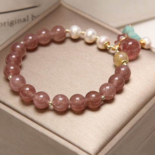 Lucky bag · Strawberry crystal bracelet