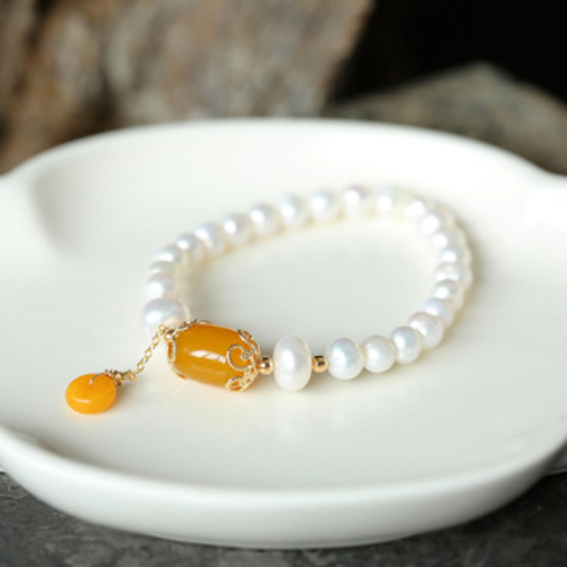 Protect · Pearl Agate Bracelet