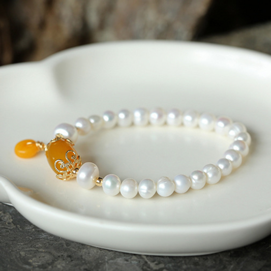 Protect · Pearl Agate Bracelet