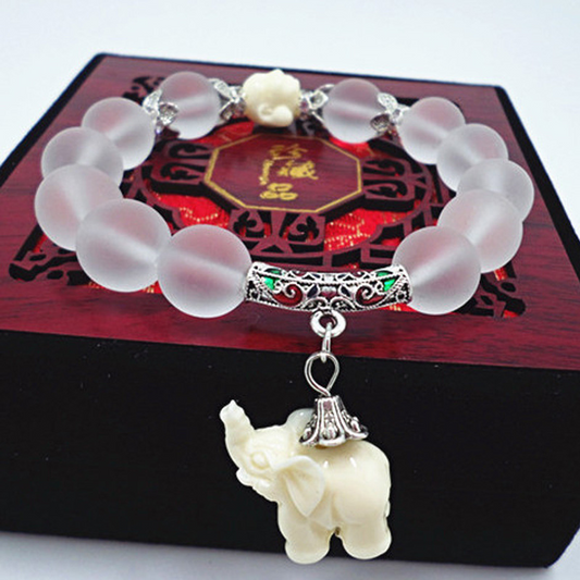 White Elephant · Frosted Crystal Bracelet
