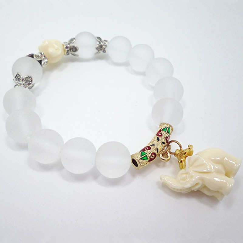 White Elephant · Frosted Crystal Bracelet