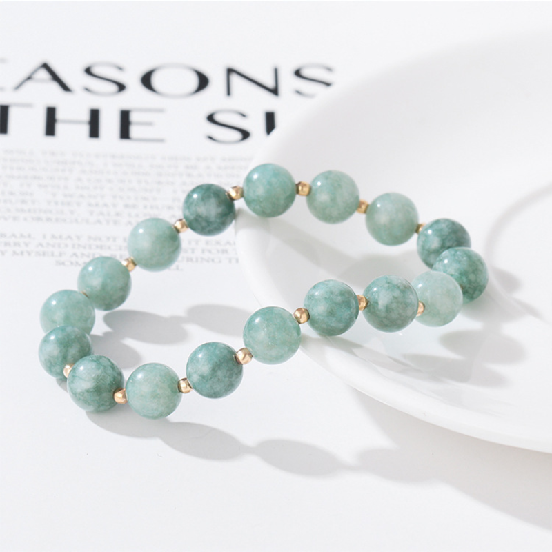 Lucky buckle · Jade and agate bracelet