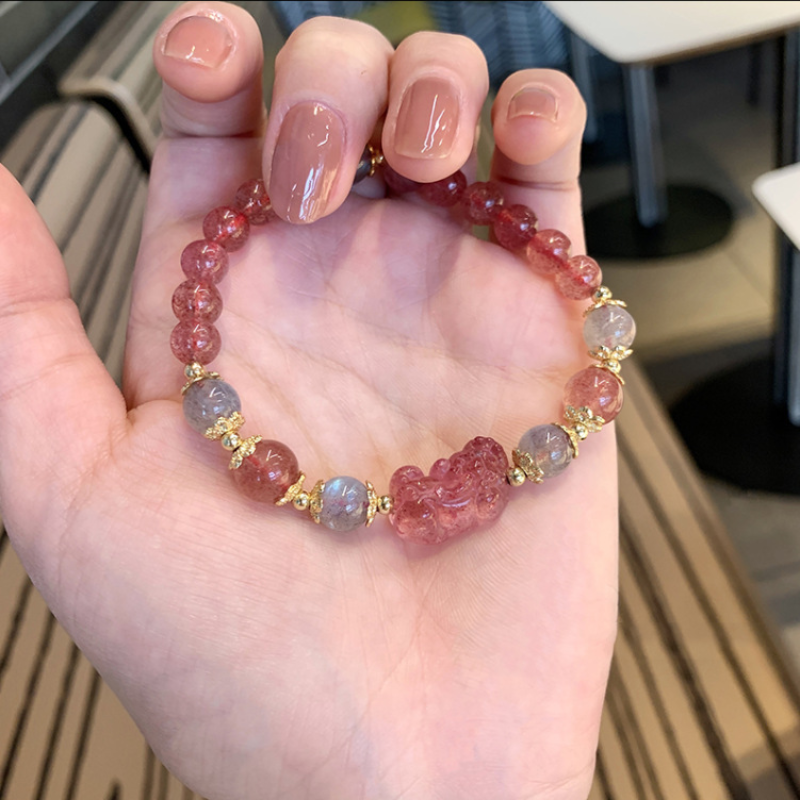 Pulsera de Pi Yao con Turmalina y Piedra Luna