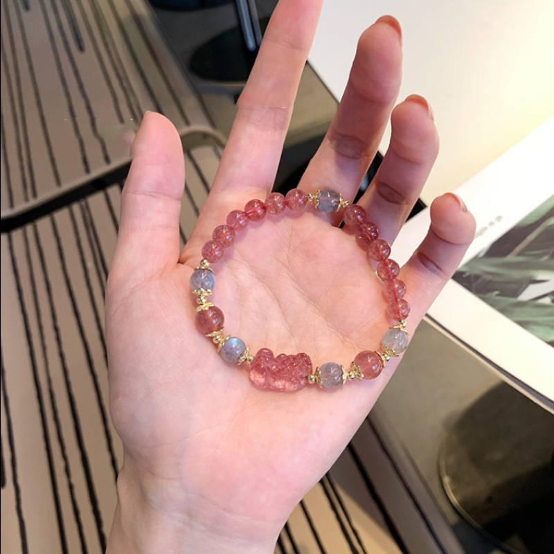 Pulsera de Pi Yao con Turmalina y Piedra Luna