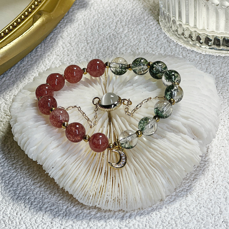 Four Leaf Clover · Aquatic Crystal Bracelet