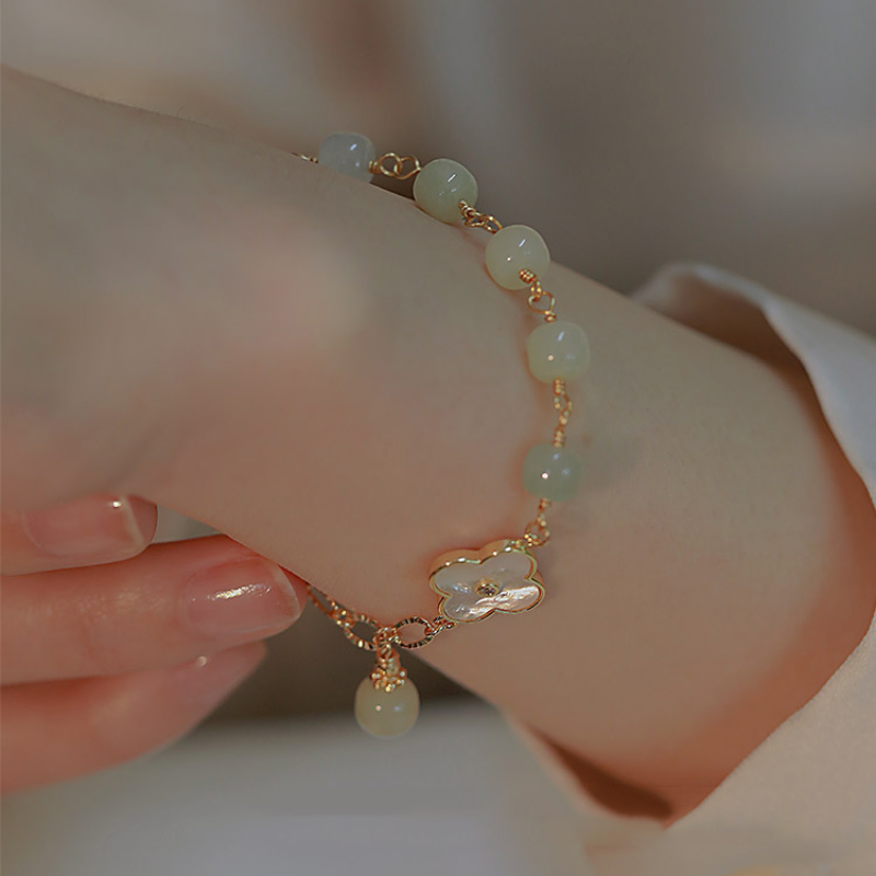 Charm · Good Luck - Emerald Jade stone bracelet