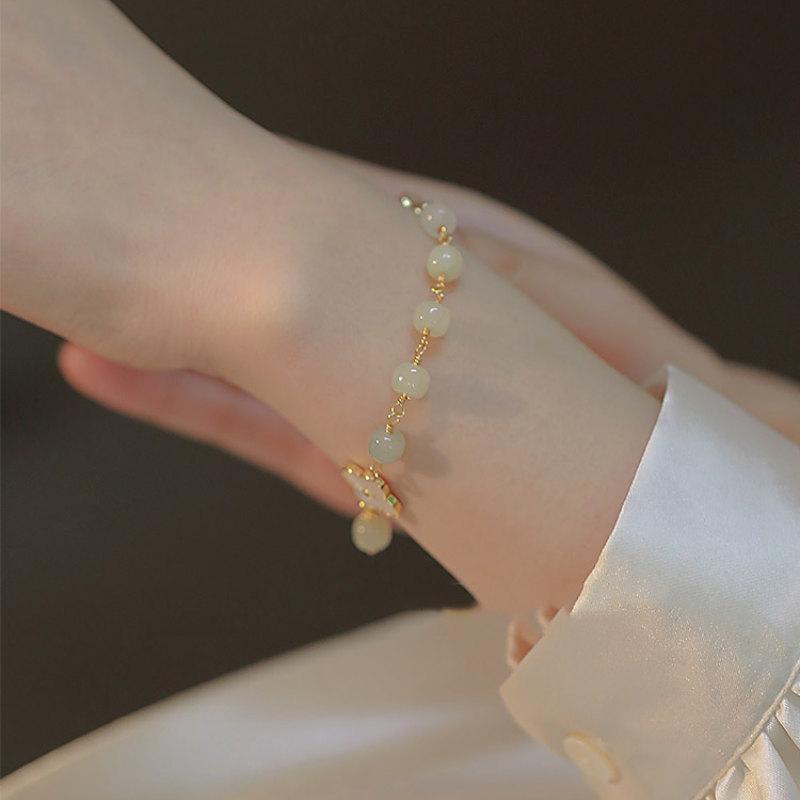Charm · Good Luck - Emerald Jade stone bracelet