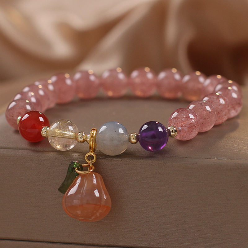 Lucky Pumpkin · Strawberry Crystal Bracelet