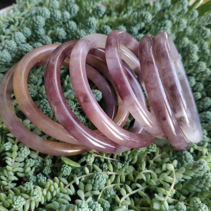 Bodhi Stones Purple Jade Happiness Protection Bracelet Bangle