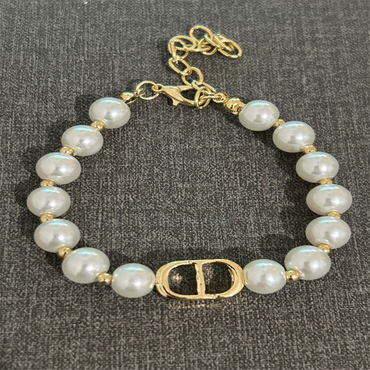 Set de collar, pulsera y pendientes de perlas de agua dulce naturales