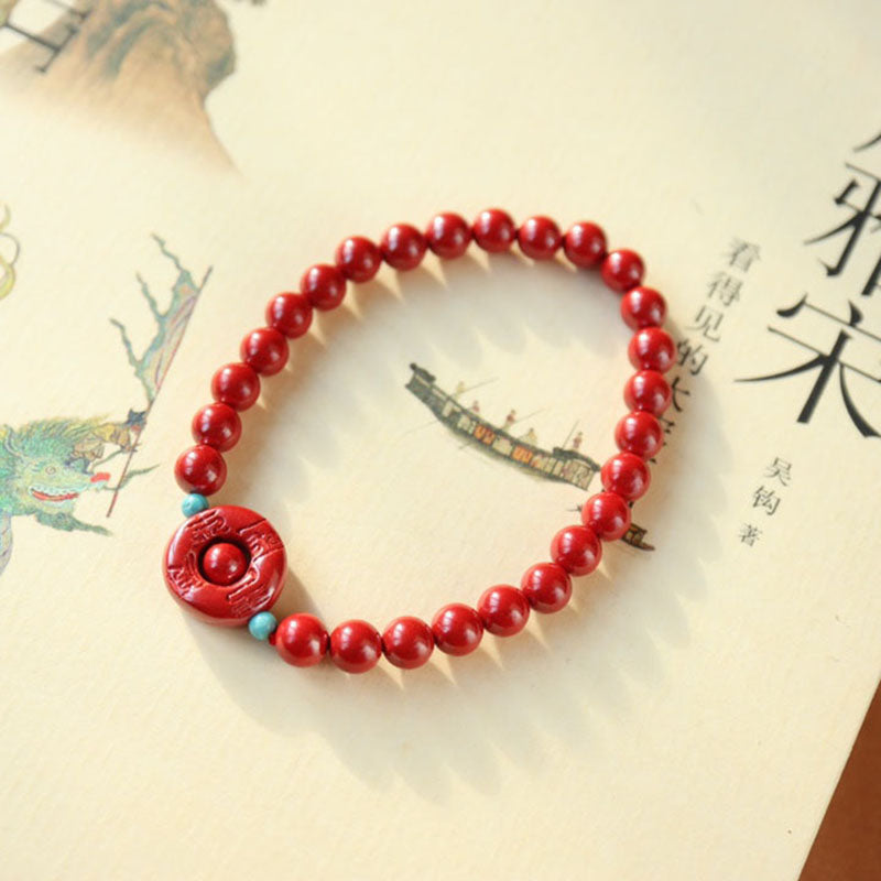 Hebilla pacífica · Pulsera de cinabrio natural