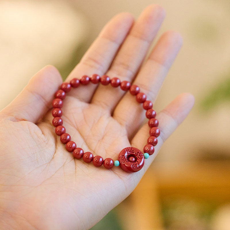 Hebilla pacífica · Pulsera de cinabrio natural