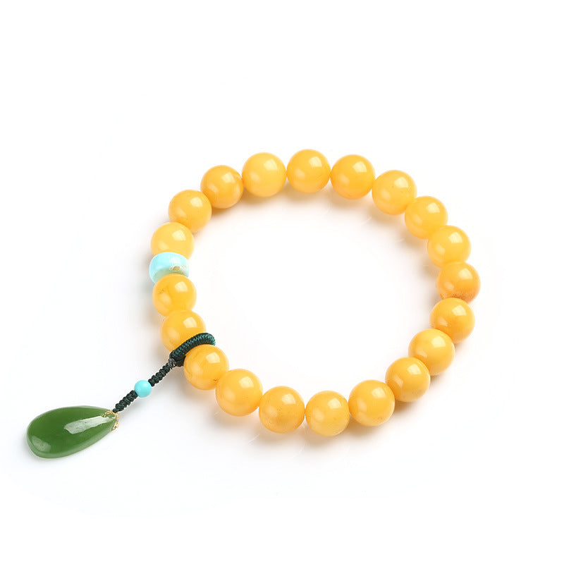Pulsera de jade con cera de abejas natural