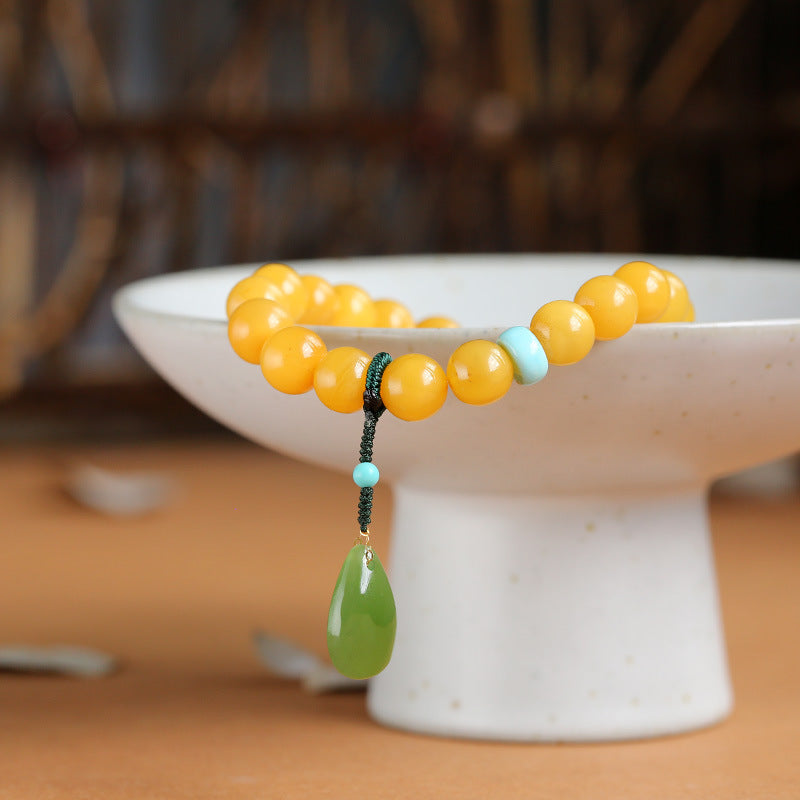 Pulsera de jade con cera de abejas natural