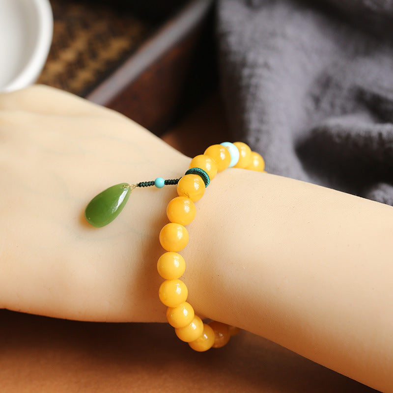 Pulsera de jade con cera de abejas natural