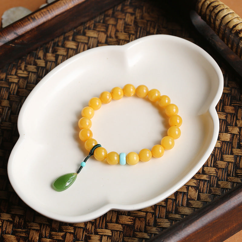 Pulsera de jade con cera de abejas natural