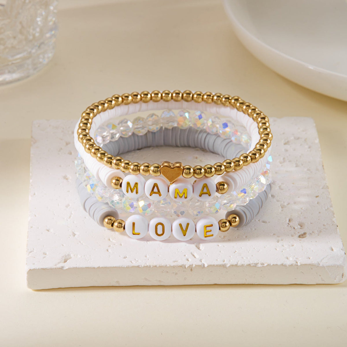 Soft clay bracelet for mother's gift