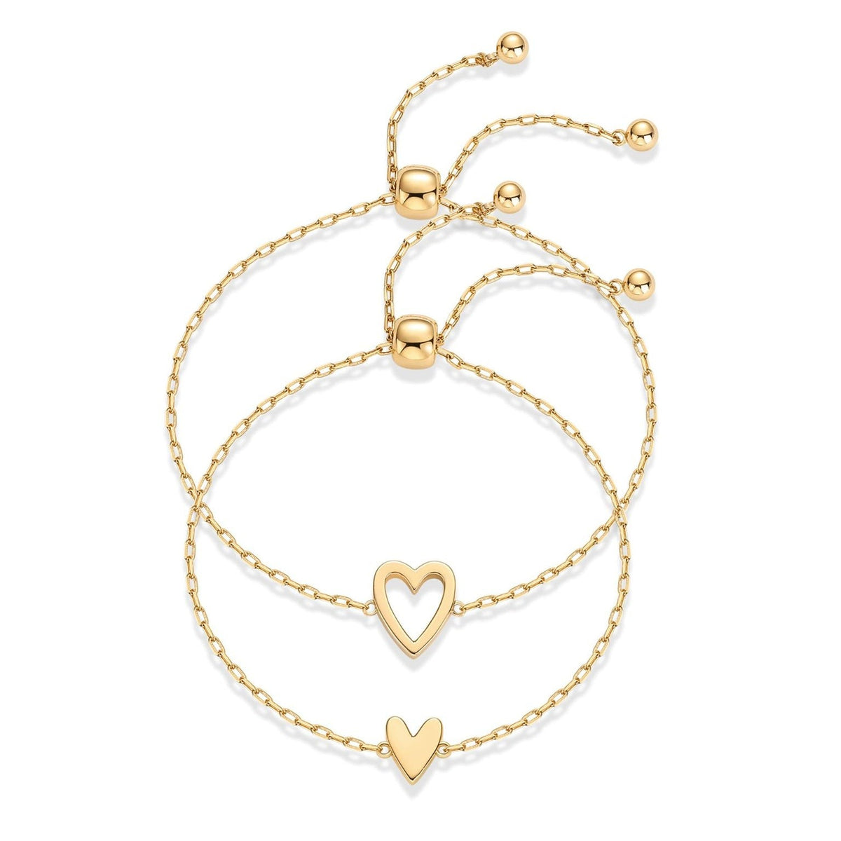 Couple heart bracelet