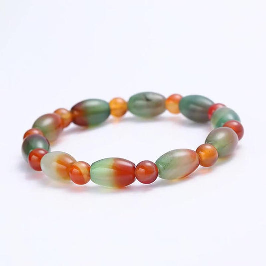 Pulsera de ágata natural Lucky Peacock