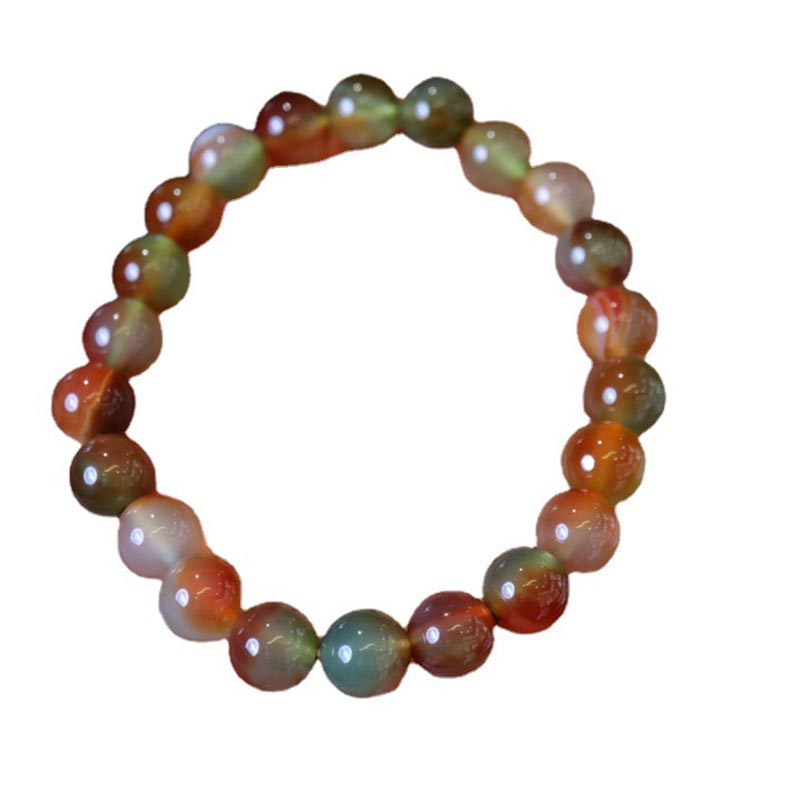 Pulsera de ágata natural pavo real onírico