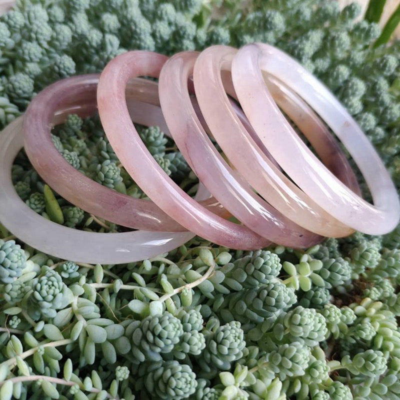 Bodhi Stones Purple Jade Happiness Protection Bracelet Bangle