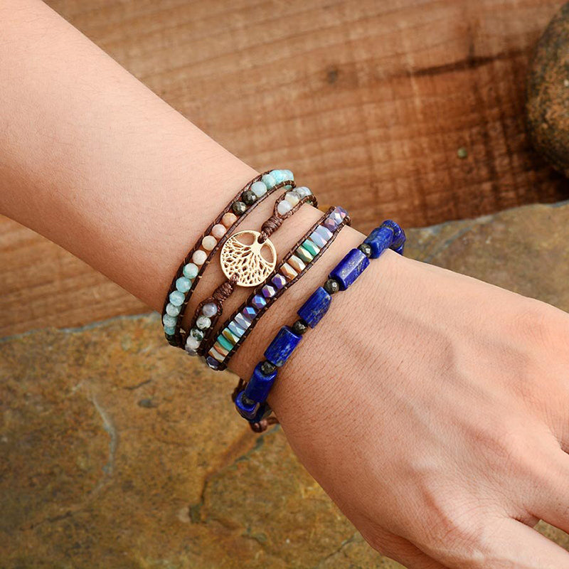 Pulsera de ágata Jaspe Árbol de la Vida