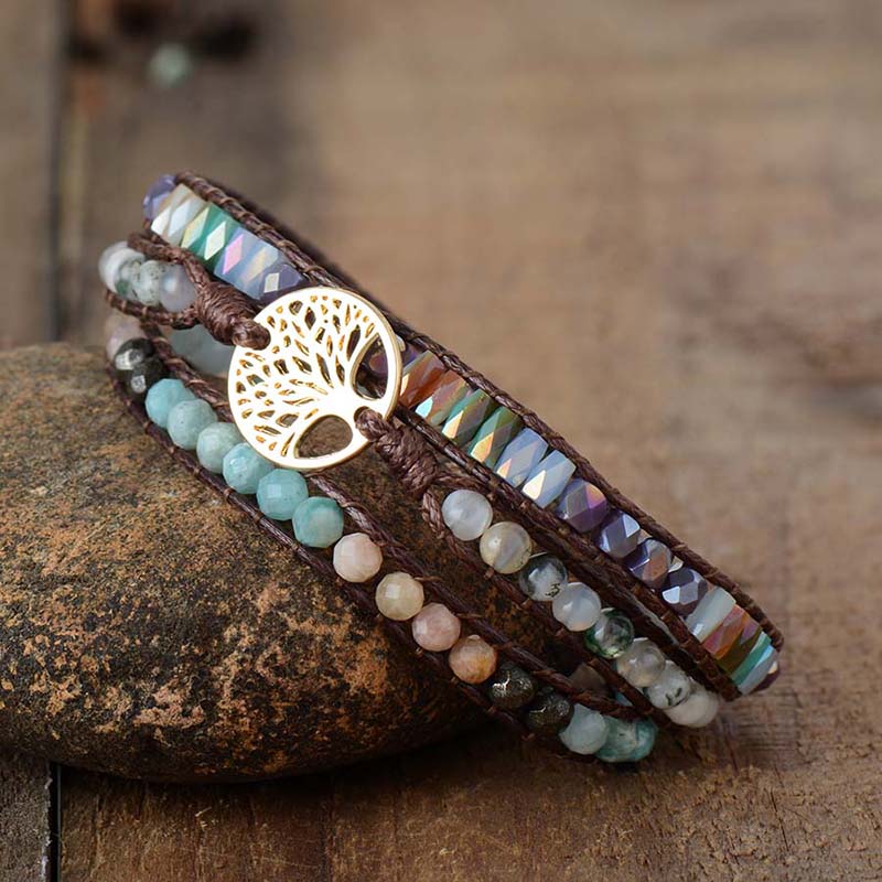 Pulsera de ágata Jaspe Árbol de la Vida