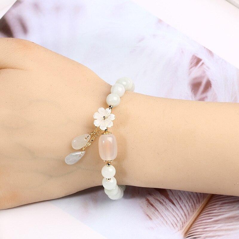 Pulsera de jade esmeralda y ágata