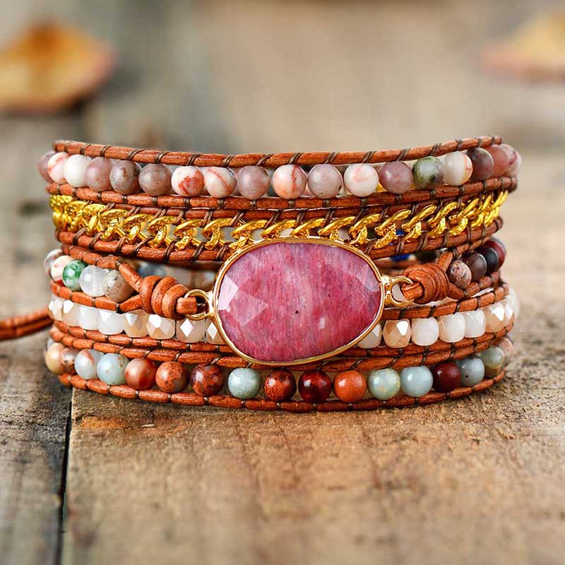 Pulsera protectora de rodonita