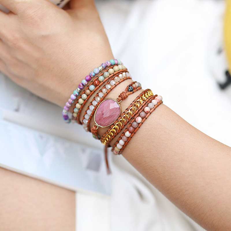 Pulsera protectora de rodonita