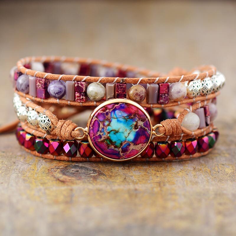 Purple Jasper Goddess Bracelet