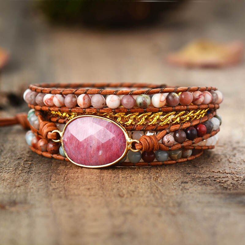 Pulsera protectora de rodonita