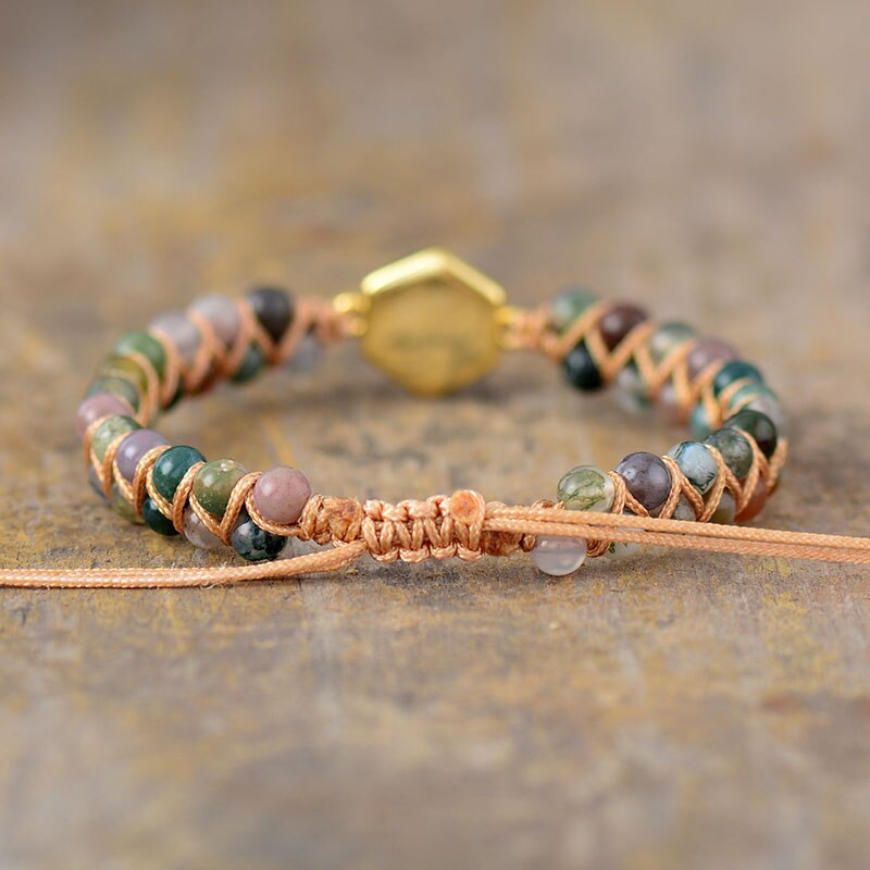 Pulsera Hexagonal de Labradorita "Sueño"
