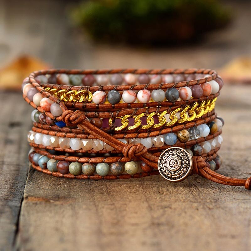 Pulsera protectora de rodonita