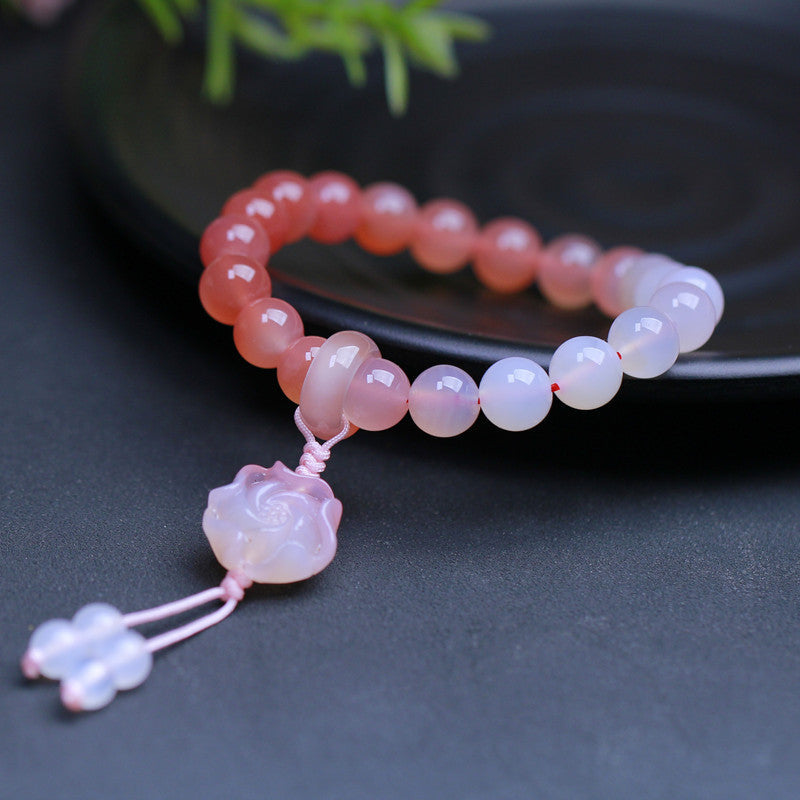 Rose · Natural Southern Red Agate Bracelet