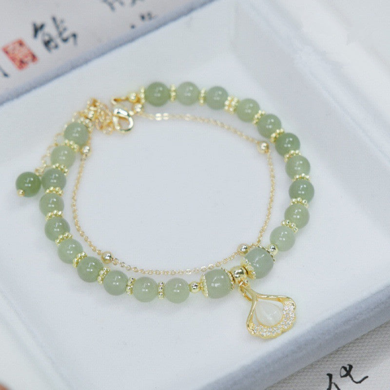 Happiness · Emerald Jade Stone Bracelet