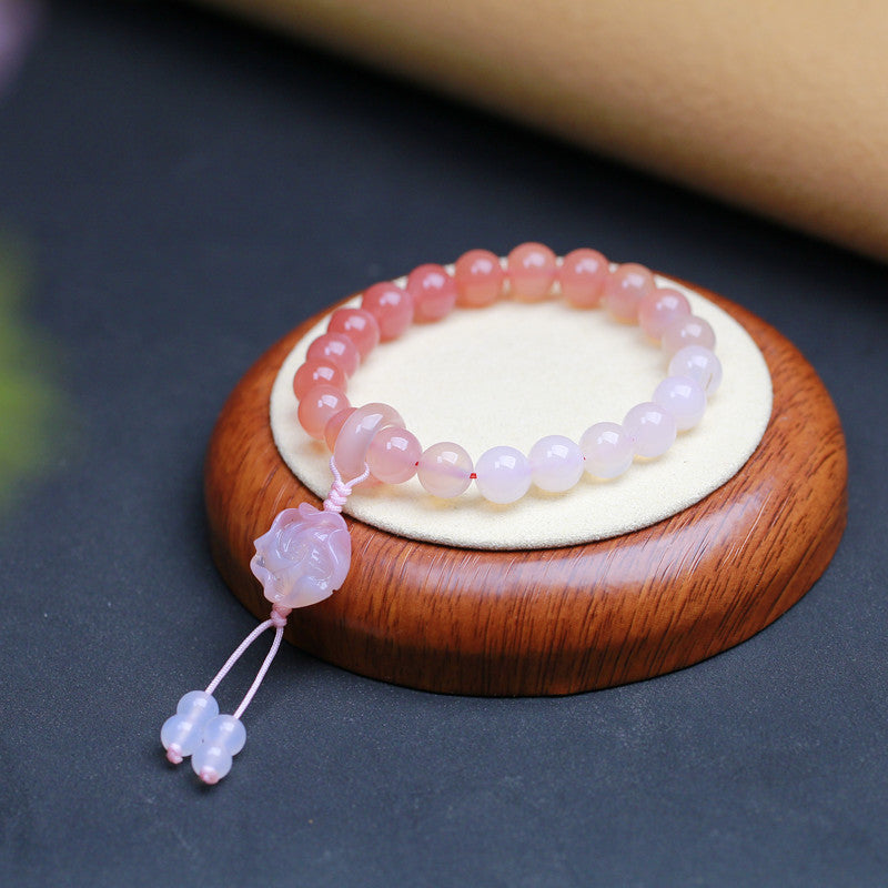 Rose · Natural Southern Red Agate Bracelet